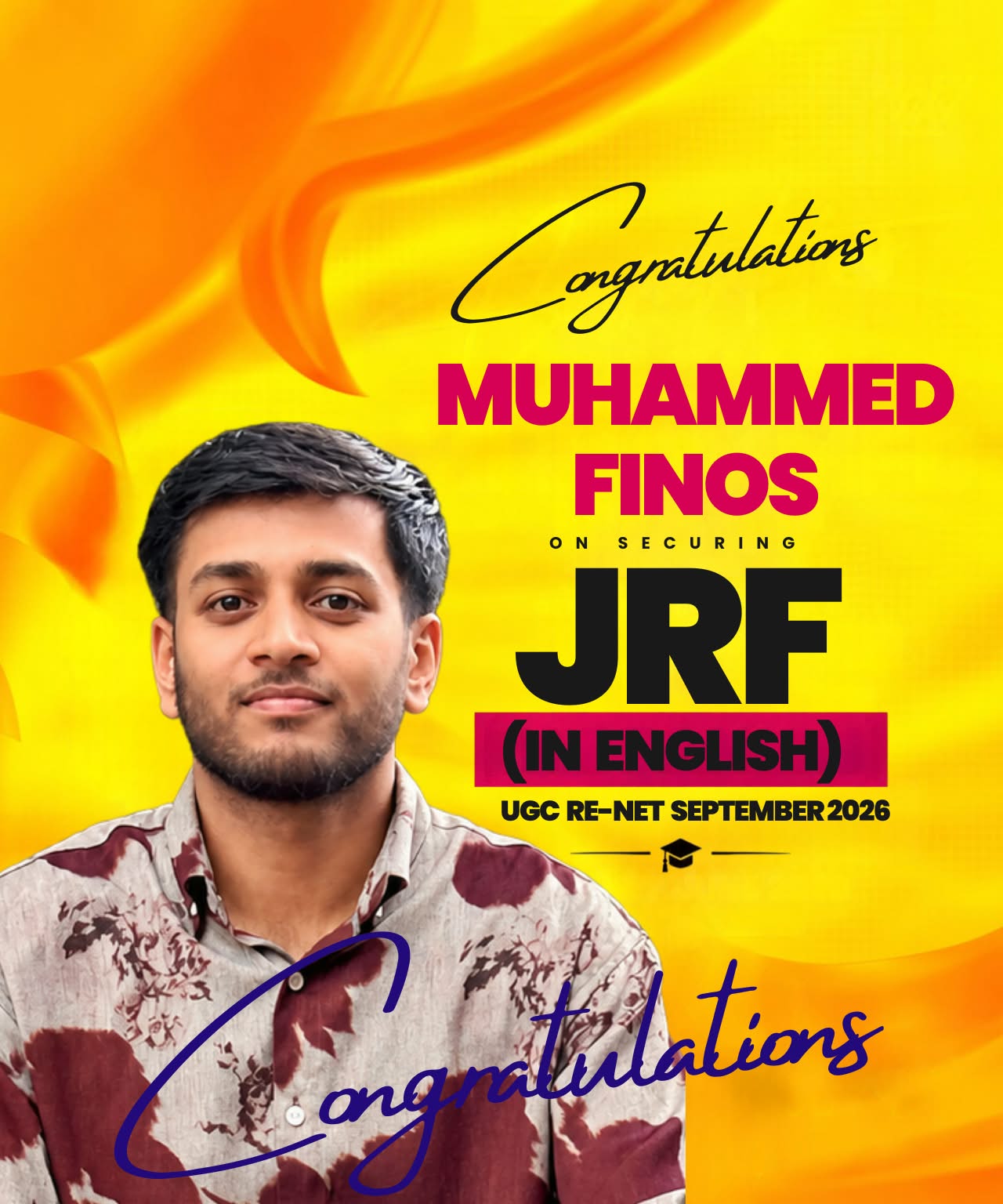 UGC JRF Holder - Congratulations