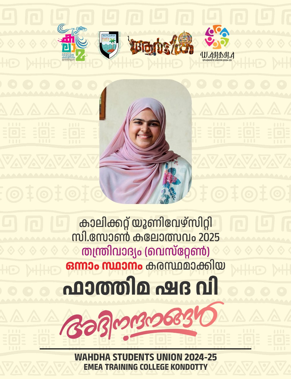 First Prize in Violin (C-Zone)