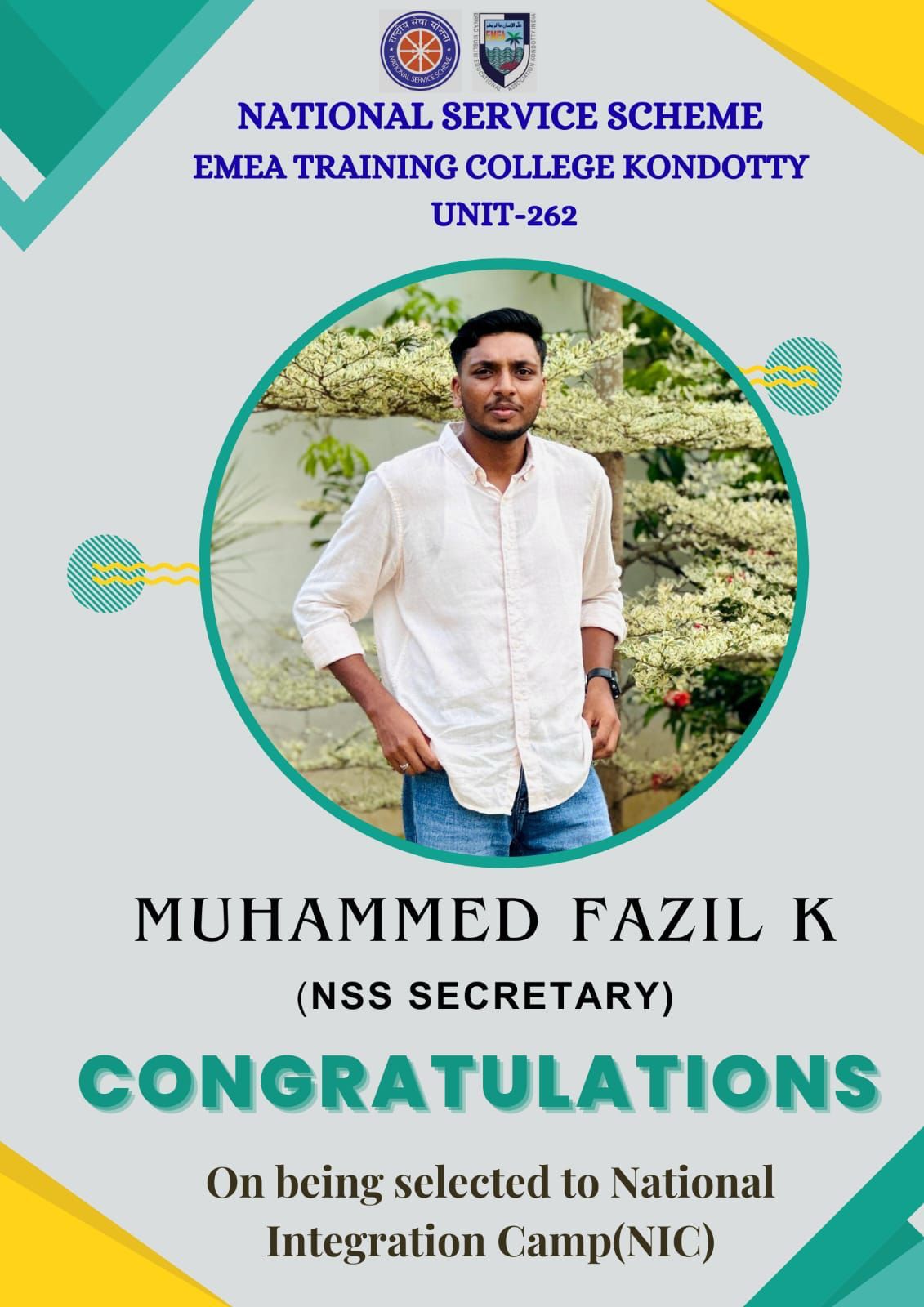 NSS National Integration Camp (NIC)  - Selection