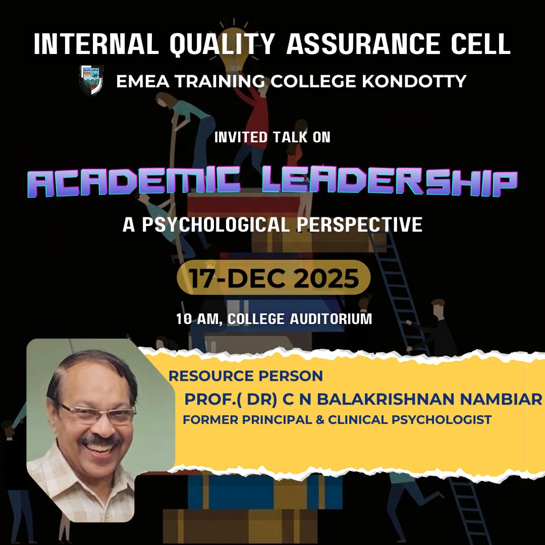 Invited Talk on Academic Leadership : A Psychological Perspective